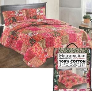 Metropolitan Bamboo 3 Piece Quilt Set - Queen